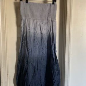 Gray Strapless Maxi Dress